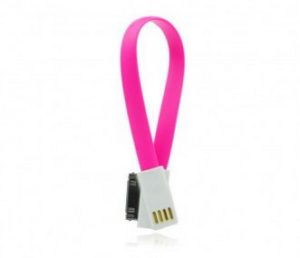 OEM Μαγνητικό καλώδιο USB σε 30 pin για iPhone 3G/3GS/4/4S/iPad/iPod 20cm (MAG-IP4-PK) Ροζ