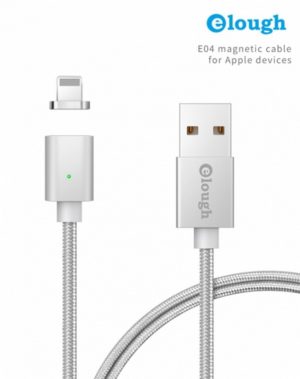 Elough E04 Magnetic Data Cable Lightning 1m Silver