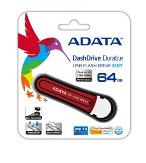 Adata DashDrive Durable S107 64GB USB3.0 Red AS107-64G-RRD