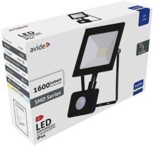 Avide LED Προβολέας Slim SMD 20W Ψυχρό 6400K Φωτοκύτταρο Value