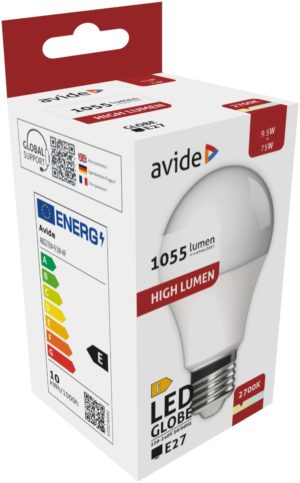 Avide LED Κοινή A60 9.5W E27 Θερμό 2700K