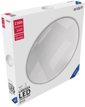 Avide LED Μοντέρνα Πλαφονιέρα Οροφής Larissa 24W 375*70mm Ψυχρό 6400K