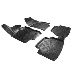 Πατάκια Σκαφάκια 3D Από Λάστιχο TPE Για VW Tiguan 2015- Rizline 4 Τεμάχια Μαύρα (CAR0020015)