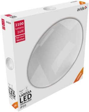 Avide LED Μοντέρνα Πλαφονιέρα Οροφής Larissa 24W 375*70mm Λευκό 4000K