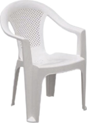 Πολυθρόνα ΕΡΡΙΚΑ πλαστική σε χρώμα λευκό 59x60x80