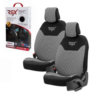Ημικαλύμματα Μπροστινών Καθισμάτων Otom RSX Sport Ύφασμα Κεντητό Καπιτονέ Γκρι Με Μαύρη Ραφή RSXL-103 2 Τεμάχια (CAR0027059)