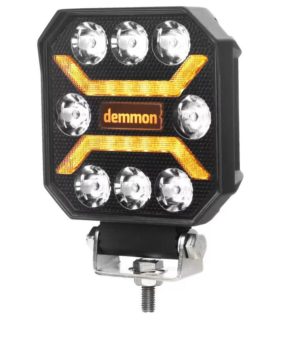LED Προβολέας SLIM 10-30 Volt Υψηλής Ισχύος 27W Λευκό / Πορτοκαλί 110mm x 110mm x 37mm IP68 FZHAL250