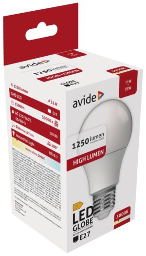Avide LED Κοινή A60 11W E27 Θερμό 3000K