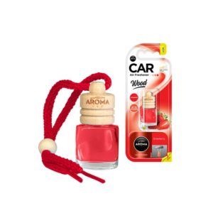 Αρωματικό Αυτοκινήτου Κρεμαστό Μπουκαλάκι Με Ξύλινο Καπάκι Aroma 6ml Με Άρωμα Φράουλα (CAR0014171)
