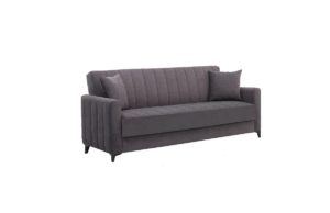 Καναπές/κρεβάτι διθέσιος DAISY NEW υφασμάτινος σε χρώμα γκρι 165x75x95