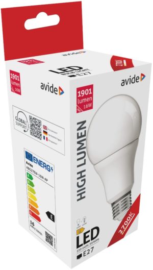 Avide LED Κοινή A70 16W E27 Θερμό 2700K Υψηλής Φωτεινότητας