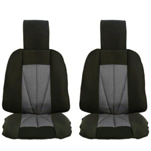Ημικαλύμματα Μπροστινών Καθισμάτων Prestige Μαύρο-Γκρι 2 Τεμάχια (CAR0012067)