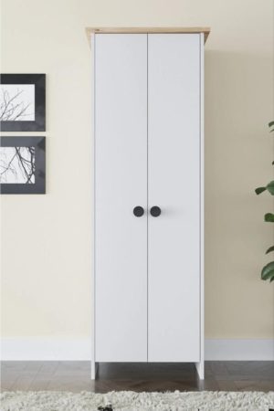 Παπουτσοθήκη-ντουλάπα SOZY 21 ζεύγων χρώμα λευκό 54x33x180