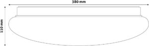 Avide LED Μοντέρνα Πλαφονιέρα Οροφής Stella (Starry) 24W 380*110.0mm Λευκό 4000K