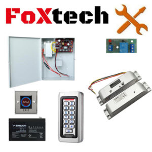 Foxtech Έτοιμο Εγκατεστημένο Σύστημα Ηλεκτροπύρου Ελέγχου Κεντρικής Εισόδου Πολυκατοικίας για Μεταλλικές Πόρτες (SAKIT1INS)