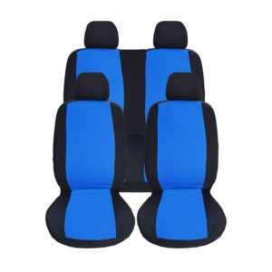 Καλύμματα Καθισμάτων Υφασμάτινα Smart Style Μαύρο-Μπλε Σετ Εμπρός-Πίσω 8 Τεμάχια (CAR0012069)