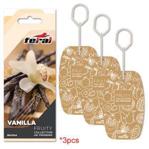 Σετ Αρωματικών Αυτοκινήτου Feral Fruity Collection Vanilla 3 Τεμάχια (CAR0027259)