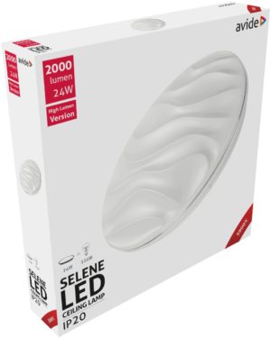 Avide LED Μοντέρνα Πλαφονιέρα Οροφής Selene 24W 380*70mm Θερμό 3000K