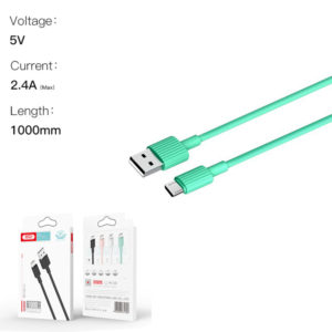 XO NB156 USB Καλώδιο Φόρτισης για Micro Πράσινο