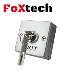 Foxtech Επίτοιχος Διακόπτης/ Μπουτόν Eξόδου Ελέγχου Πρόσβασης Αλουμινίου με Κλειδί (SAEB53K)