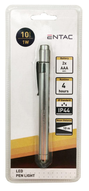 Entac Φακός Στυλός με κλιπ 1W