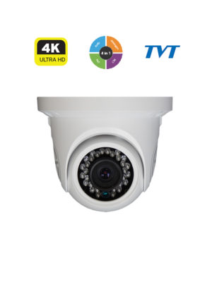 Κάμερα TVT κάμερα Dome μεταλλική anti vandal IP66 8MΡ 2.8mm Lens 7584AE
