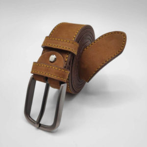 3.5cm Handmade Leather Belt Suede