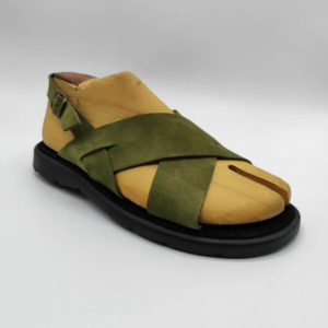 Mens Leather Thick Strap Sandal Criss Cross