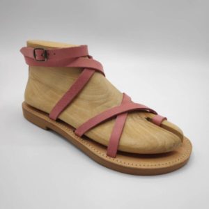 Dimitra Flat Strappy Leather Sandals