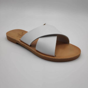 Xi Leather Cross Strap Sandals