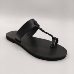 Mikri Vigla Braided Leather Sandal