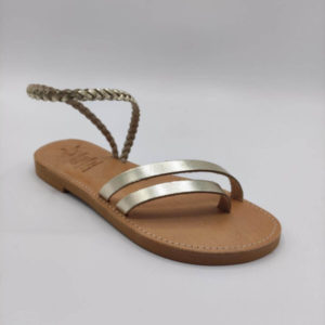 Lea Bronze Leather Sandals