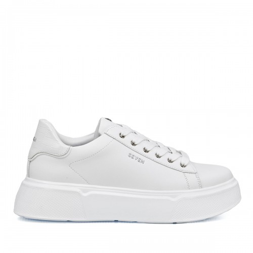 Seven Γυναικείο Sneaker P119R721225P Λευκό Κροκό