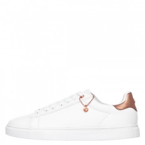 Seven Γυναικεία Sneakers 10021C Eco Leather Λευκό φίδι ροζ χρυσό