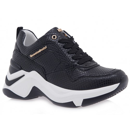 Renato Garini Γυναικεία Sneakers R119R618383T 19R-618 Μαύρο Φίδι Λευκό