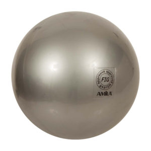 Μπάλα ρυθμικής γυμναστικής 19cm FIG Approved Ασημί Amila 47957