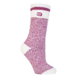 Κάλτσες Γυναικείες Cream Block Twist Socks Φούξια Heat Holders® 80017