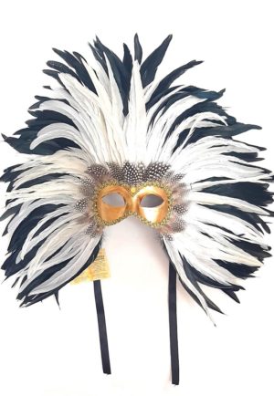 Βενετσιάνικη Μάσκα με φυσικά φτερά, venetian mask