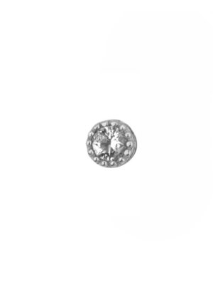 Ανδρικό σκουλαρίκι από ασήμι 925 με πέτρα ζιργκόν λευκό