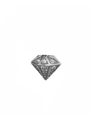 Ανδρικό σκουλαρίκι διαμάντι από ασήμι 925 με πέτρες ζιργκόν