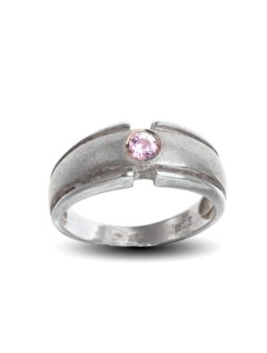 Δαχτυλίδι Paraxenies από ασήμι 925 με ρόζ πέτρα ζιργκόν