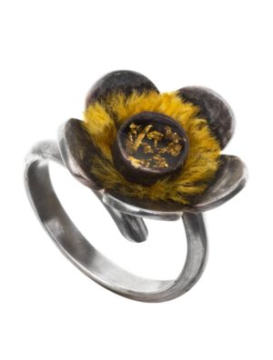 Δαχτυλίδι από ασήμι σε σχέδιο λουλούδι