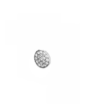 Ανδρικό σκουλαρίκι κύκλος από ασήμι 925 με πέτρες ζιργκόν