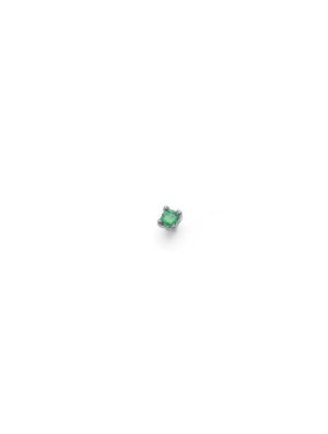 Ανδρικό σκουλαρίκι από ασήμι 925 με πέτρα ζιργκόν πράσινο μικροσκοπικό