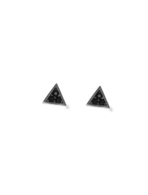 Σκουλαρίκια γυναικεία τρίγωνα από ασήμι με πέτρες ζιργκόν
