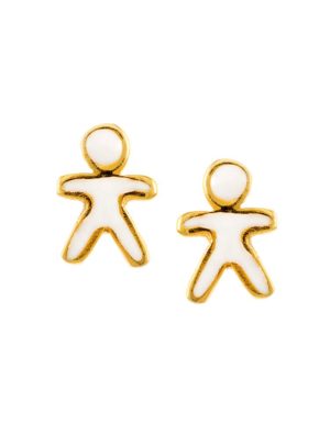 Παιδικό ζευγάρι σκουλαρίκια από επιχρυσωμένο ασήμι με σμάλτο