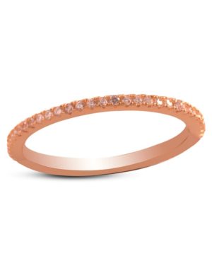 Βεράκι δαχτυλίδι από ρόζ επιχρυσωμένο ασήμι με πέτρες ζιργκόν