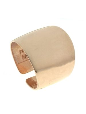 Χειροποίητο μοντέρνο δαχτυλίδι από ρόζ επιχρυσωμένο ασήμι