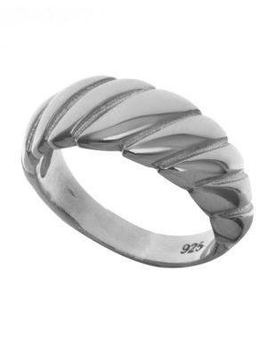 Μοντέρνο δαχτυλίδι λουστράτο από ασήμι 925