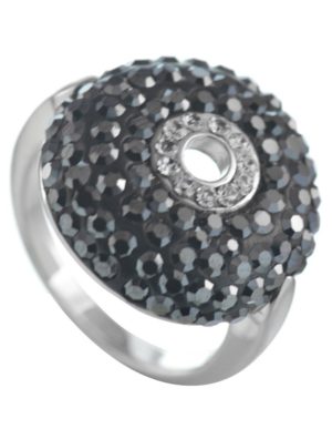 Εντυπωσιακό δαχτυλίδι από ασήμι με πέτρες EUROPEAN CRYSTALS